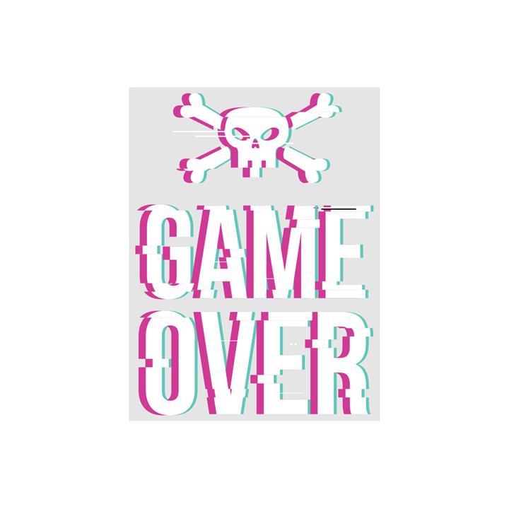 استیکر لپ تاپ گراسیپا طرح Game over کد 01